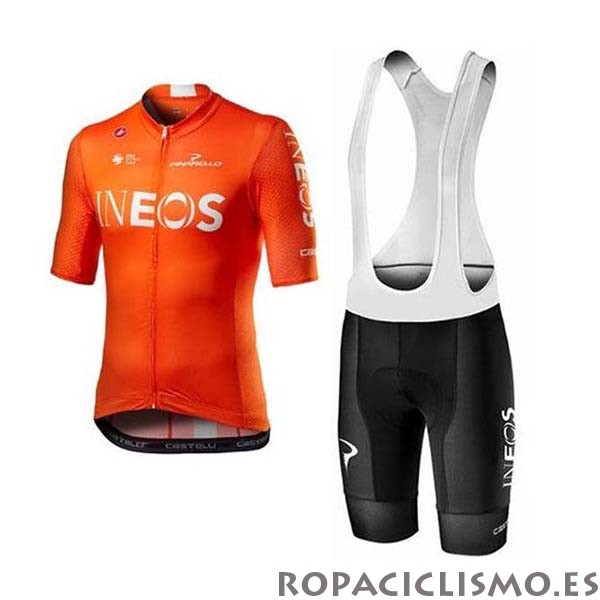 2020 Maillot Ineos Tirantes Mangas Cortas Naranja